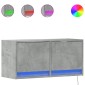 vidaXL Έπιπλο Τηλεόρασης με LED Γκρι Σκυροδέματος 80x31x38 εκ.