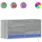 vidaXL Έπιπλο Τοίχου Τηλεόρασης με LED Γκρι Sonoma 80x31x38 εκ.