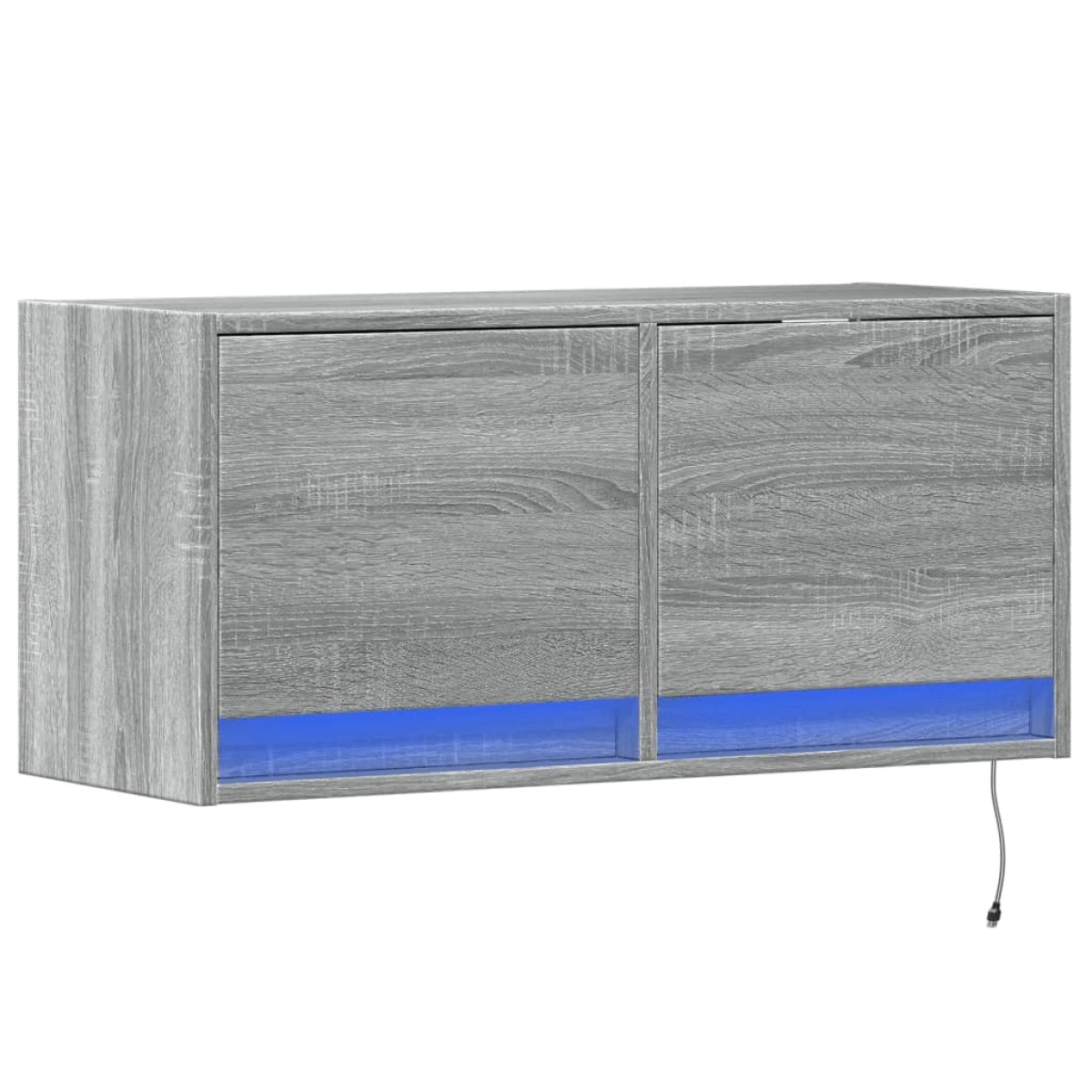 vidaXL Έπιπλο Τοίχου Τηλεόρασης με LED Γκρι Sonoma 80x31x38 εκ.