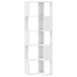 vidaXL Βιβλιοθήκη Γωνιακή 5 Επ. Λευκή 50x50x179εκ Επεξ. Ξύλο