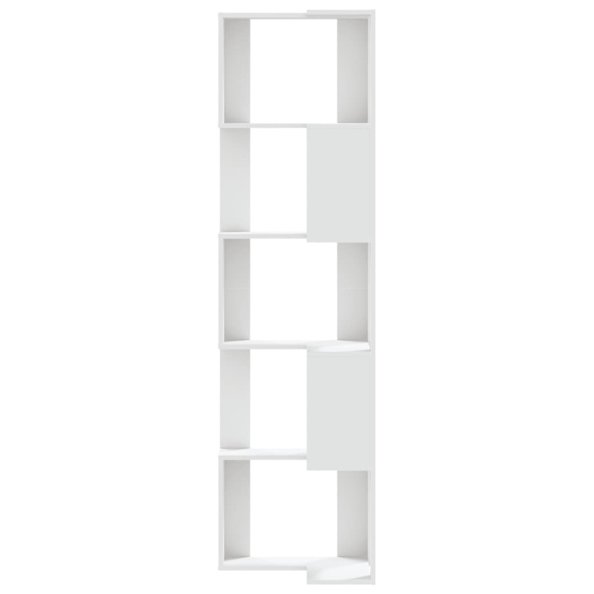 vidaXL Βιβλιοθήκη Γωνιακή 5 Επ. Λευκή 50x50x179εκ Επεξ. Ξύλο
