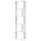 vidaXL Βιβλιοθήκη Γωνιακή 5 Επ. Λευκή 50x50x179εκ Επεξ. Ξύλο