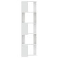vidaXL Βιβλιοθήκη Γωνιακή 5 Επ. Λευκή 50x50x179εκ Επεξ. Ξύλο