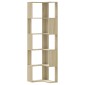 vidaXL Βιβλιοθήκη Γωνιακή 5 Επ. Sonoma Δρυς 50x50x179 εκ Επεξ. Ξύλο