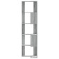 vidaXL Βιβλιοθήκη Γωνιακή 5 Επ. Γκρι Sonoma 50x50x179 εκ Επεξ. Ξύλο