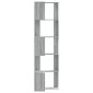 vidaXL Βιβλιοθήκη Γωνιακή 5 Επ. Γκρι Sonoma 50x50x179 εκ Επεξ. Ξύλο