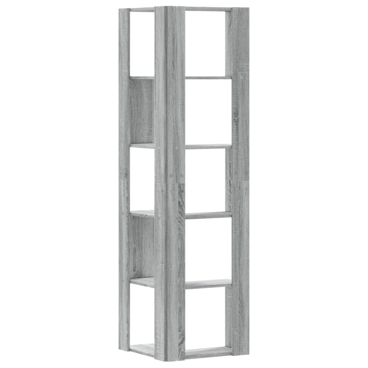 vidaXL Βιβλιοθήκη Γωνιακή 5 Επ. Γκρι Sonoma 50x50x179 εκ Επεξ. Ξύλο