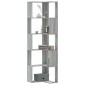 vidaXL Βιβλιοθήκη Γωνιακή 5 Επ. Γκρι Sonoma 50x50x179 εκ Επεξ. Ξύλο