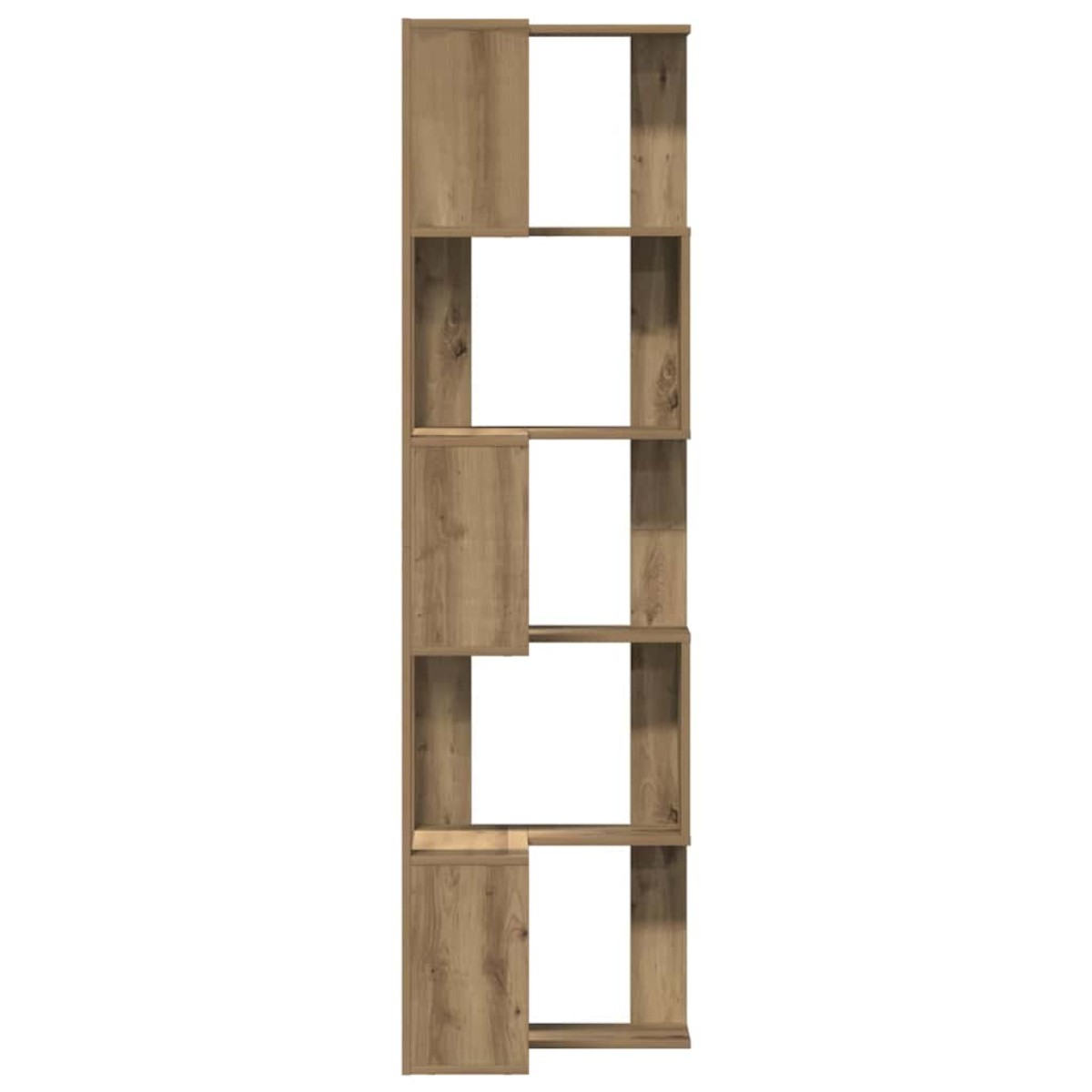 vidaXL Βιβλιοθήκη Γωνιακή 5 Επ. Αρτισιανή Δρυς 50x50x179 εκ Επεξ. Ξύλο
