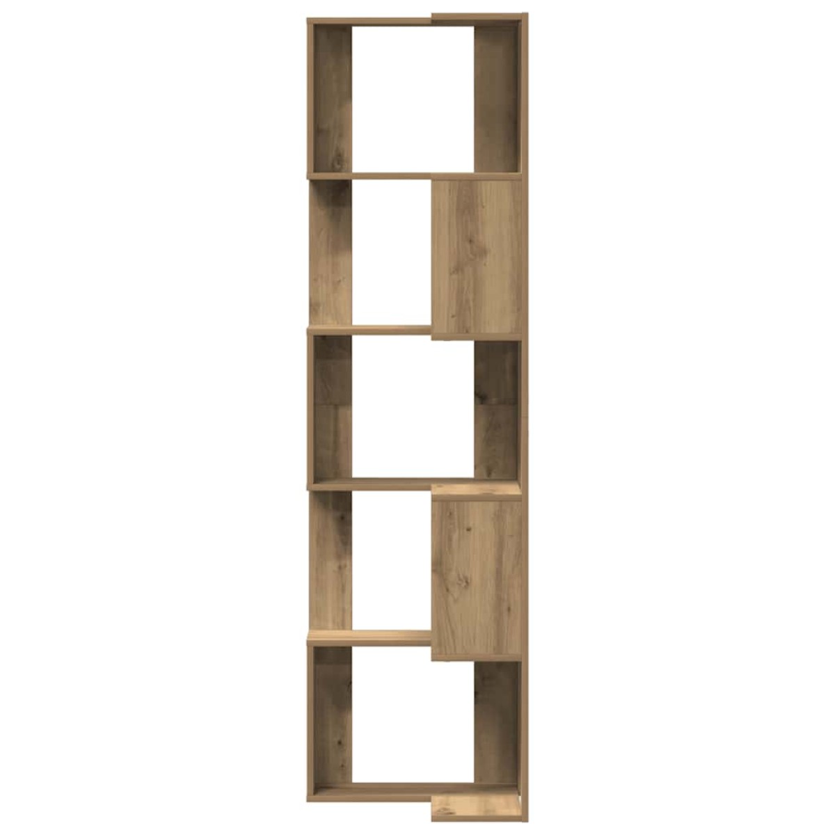 vidaXL Βιβλιοθήκη Γωνιακή 5 Επ. Αρτισιανή Δρυς 50x50x179 εκ Επεξ. Ξύλο