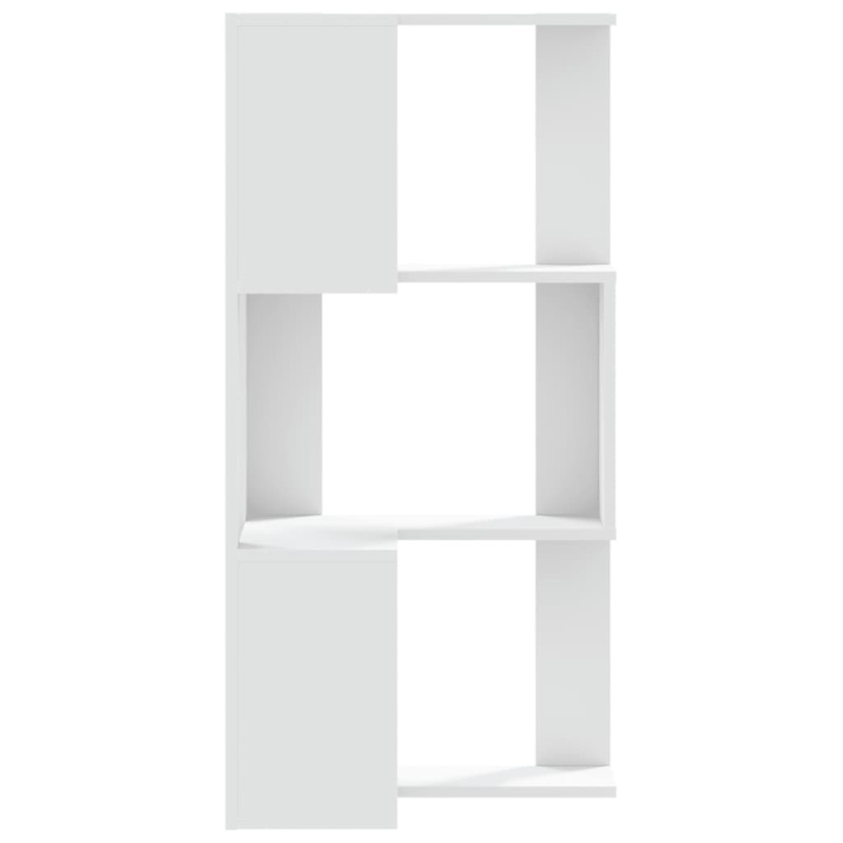 vidaXL Βιβλιοθήκη Γωνιακή 3 Επ. Λευκή 50x50x102εκ Επεξ. Ξύλο