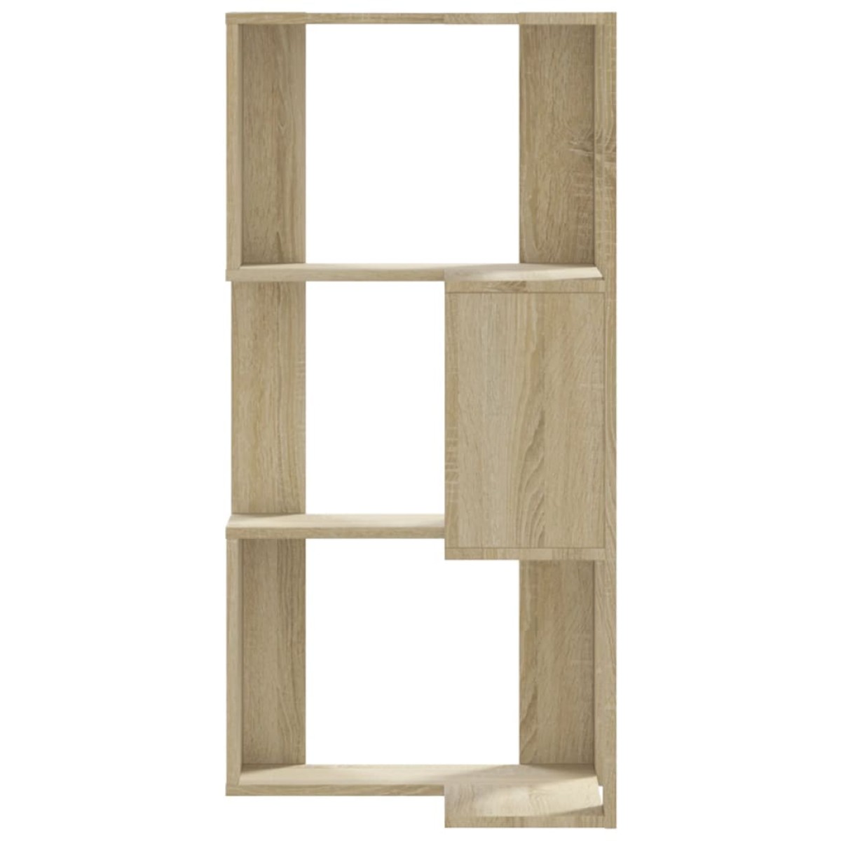 vidaXL Βιβλιοθήκη Γωνιακή 3 Επ. Sonoma Δρυς 50x50x102εκ Επεξ. Ξύλο