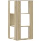 vidaXL Βιβλιοθήκη Γωνιακή 3 Επ. Sonoma Δρυς 50x50x102εκ Επεξ. Ξύλο