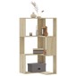 vidaXL Βιβλιοθήκη Γωνιακή 3 Επ. Sonoma Δρυς 50x50x102εκ Επεξ. Ξύλο
