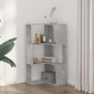 vidaXL Βιβλιοθήκη Γωνιακή 3 Επ. Γκρι Σκυροδέμ. 50x50x102εκ Επεξ. Ξύλο