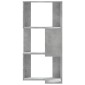 vidaXL Βιβλιοθήκη Γωνιακή 3 Επ. Γκρι Σκυροδέμ. 50x50x102εκ Επεξ. Ξύλο