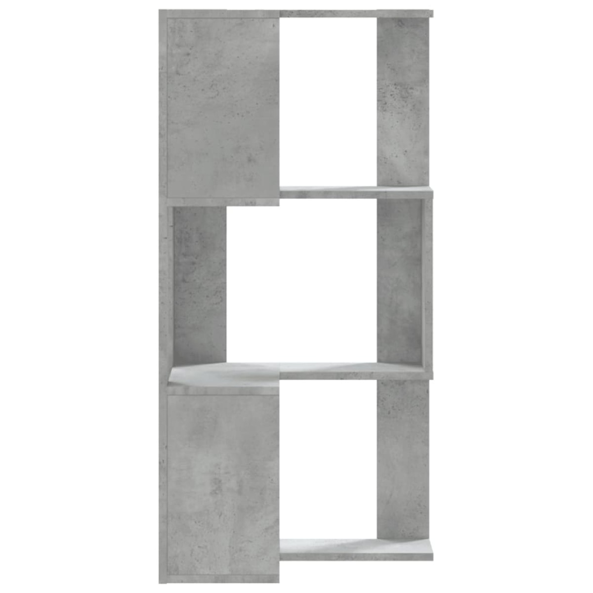 vidaXL Βιβλιοθήκη Γωνιακή 3 Επ. Γκρι Σκυροδέμ. 50x50x102εκ Επεξ. Ξύλο