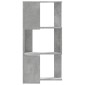 vidaXL Βιβλιοθήκη Γωνιακή 3 Επ. Γκρι Σκυροδέμ. 50x50x102εκ Επεξ. Ξύλο