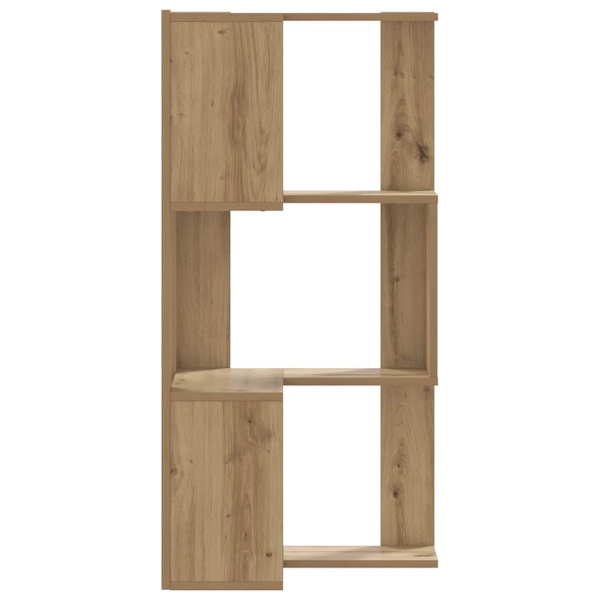 vidaXL Βιβλιοθήκη Γωνιακή 3 Επ. Αρτισιανή Δρυς 50x50x102εκ Επεξ. Ξύλο