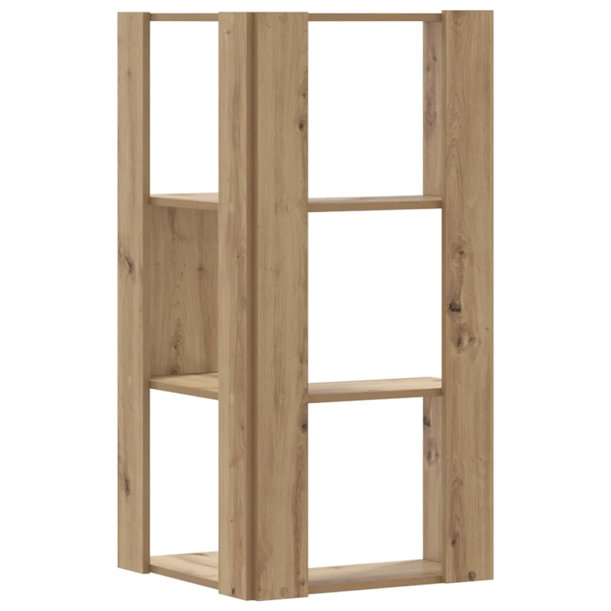 vidaXL Βιβλιοθήκη Γωνιακή 3 Επ. Αρτισιανή Δρυς 50x50x102εκ Επεξ. Ξύλο