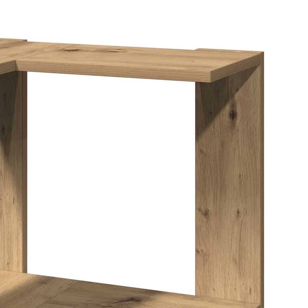 vidaXL Βιβλιοθήκη Γωνιακή 3 Επ. Αρτισιανή Δρυς 50x50x102εκ Επεξ. Ξύλο
