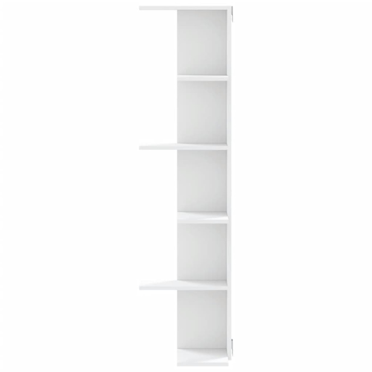 vidaXL Γωνιακή Ραφιέρα Τοίχου Λευκή 36,5x36,5x140 εκ. Επεξ. Ξύλο
