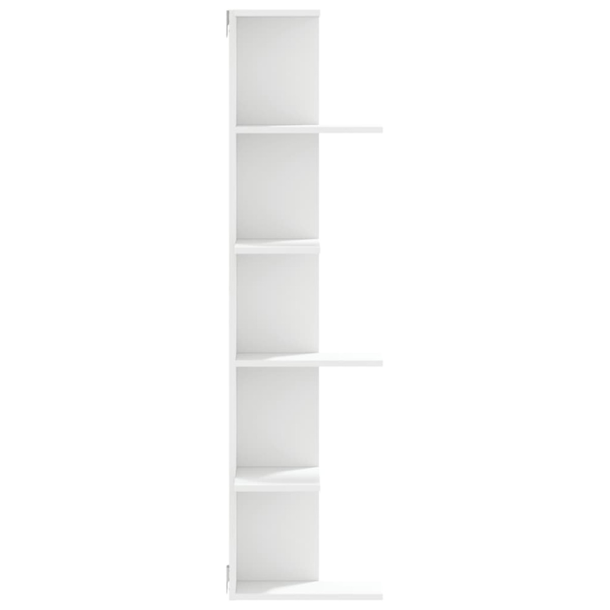 vidaXL Γωνιακή Ραφιέρα Τοίχου Λευκή 36,5x36,5x140 εκ. Επεξ. Ξύλο
