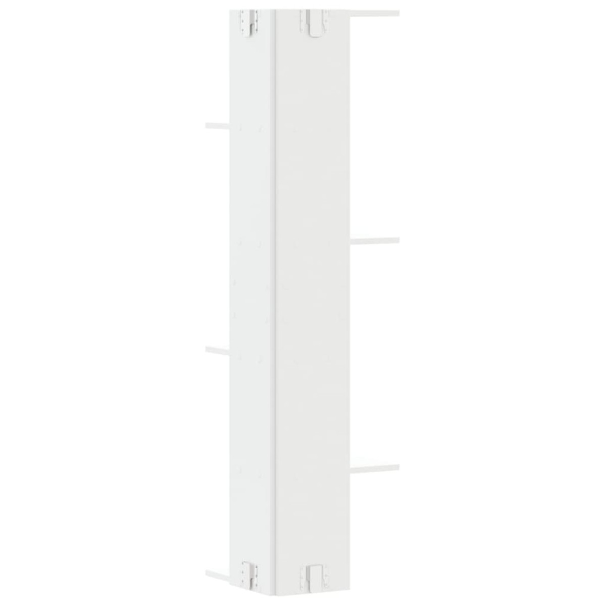 vidaXL Γωνιακή Ραφιέρα Τοίχου Λευκή 36,5x36,5x140 εκ. Επεξ. Ξύλο