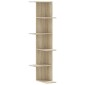 vidaXL Γωνιακή Ραφιέρα Τοίχου Sonoma Δρυς 50x50x179 εκ. Επεξ. Ξύλο