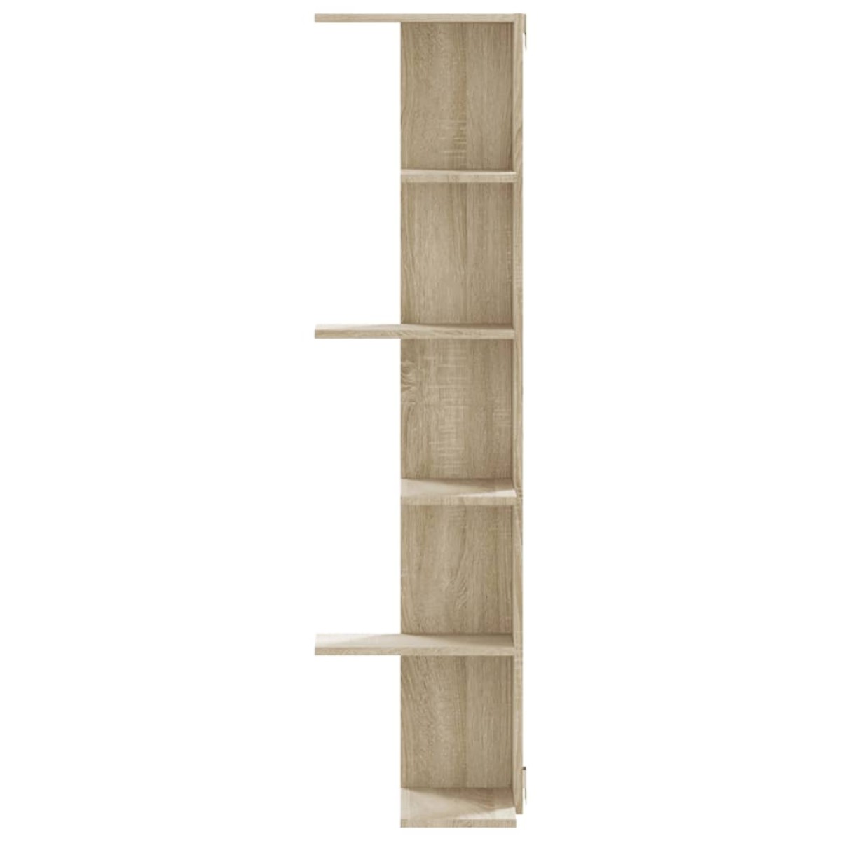 vidaXL Γωνιακή Ραφιέρα Τοίχου Sonoma Δρυς 50x50x179 εκ. Επεξ. Ξύλο