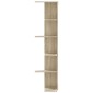 vidaXL Γωνιακή Ραφιέρα Τοίχου Sonoma Δρυς 50x50x179 εκ. Επεξ. Ξύλο