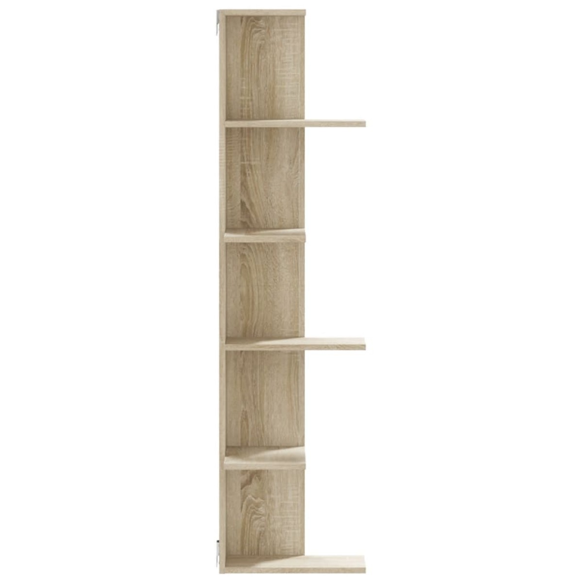 vidaXL Γωνιακή Ραφιέρα Τοίχου Sonoma Δρυς 50x50x179 εκ. Επεξ. Ξύλο