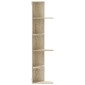 vidaXL Γωνιακή Ραφιέρα Τοίχου Sonoma Δρυς 50x50x179 εκ. Επεξ. Ξύλο
