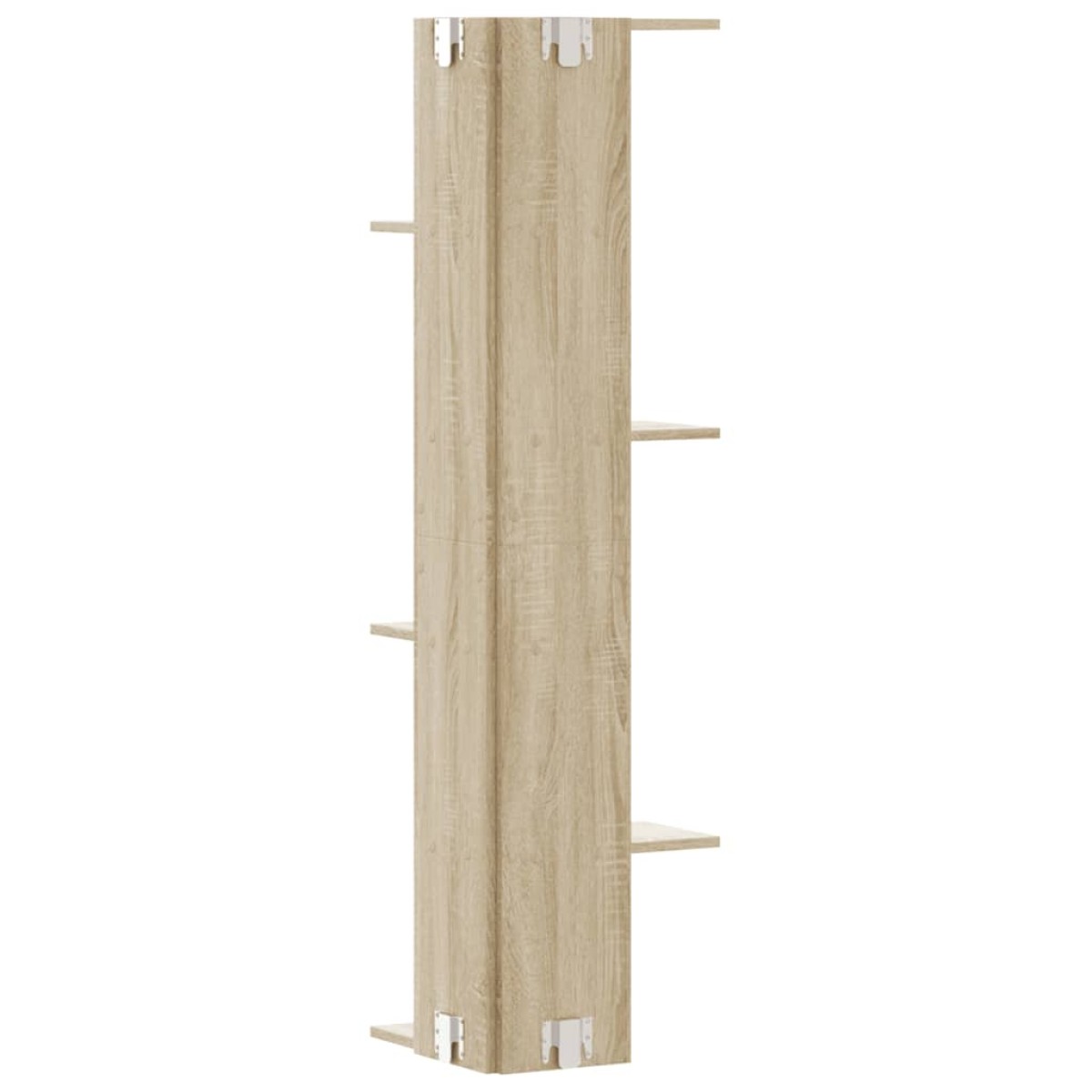 vidaXL Γωνιακή Ραφιέρα Τοίχου Sonoma Δρυς 50x50x179 εκ. Επεξ. Ξύλο