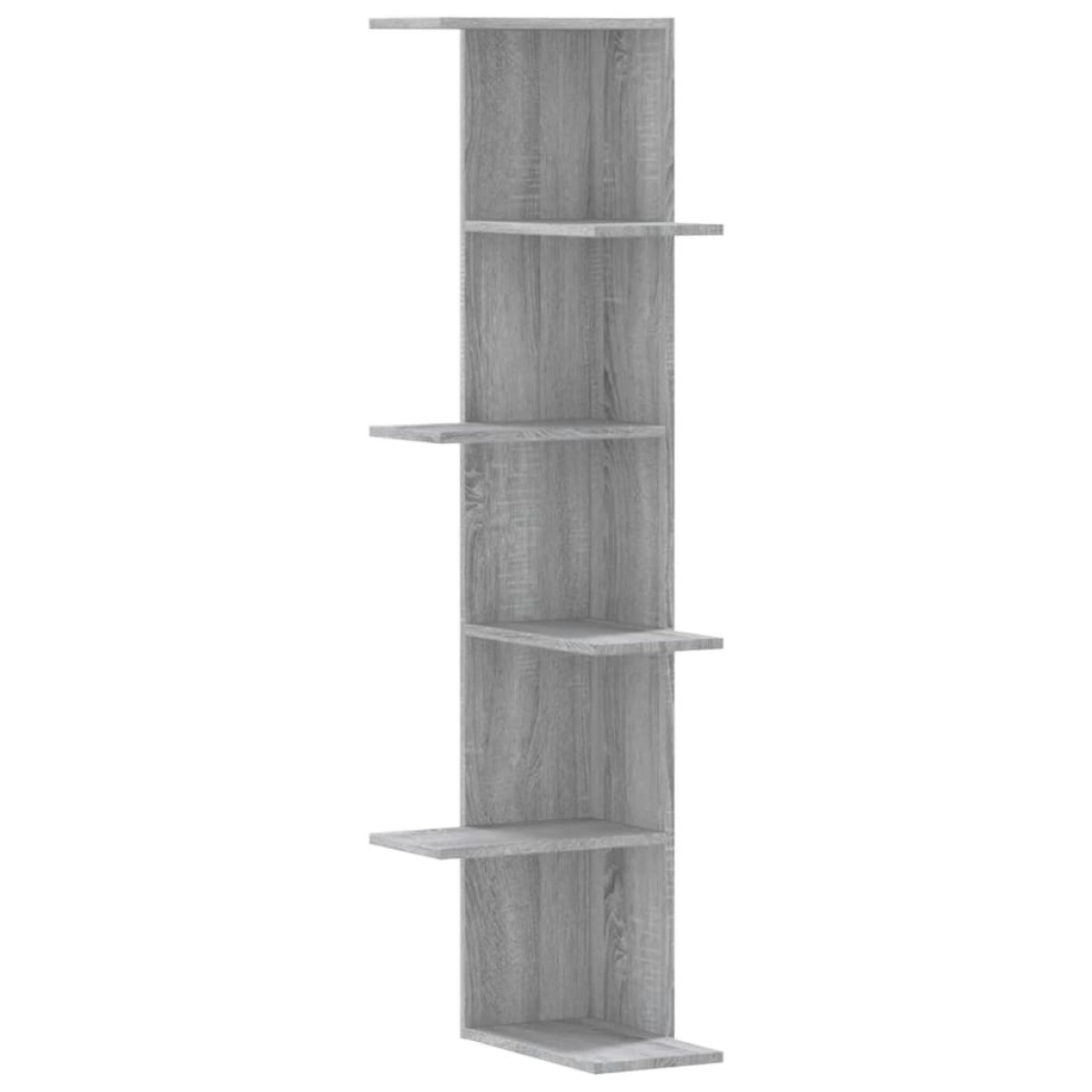 vidaXL Γωνιακή Ραφιέρα Τοίχου Γκρι Sonoma 36,5x36,5x140 εκ Επεξ. Ξύλο
