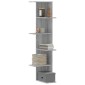 vidaXL Γωνιακή Ραφιέρα Τοίχου Γκρι Sonoma 36,5x36,5x140 εκ Επεξ. Ξύλο