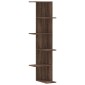 vidaXL Γωνιακή Ραφιέρα Τοίχου Καφέ Δρυς 36,5x36,5x140 εκ. Επεξ. Ξύλο