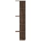 vidaXL Γωνιακή Ραφιέρα Τοίχου Καφέ Δρυς 36,5x36,5x140 εκ. Επεξ. Ξύλο