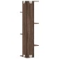 vidaXL Γωνιακή Ραφιέρα Τοίχου Καφέ Δρυς 36,5x36,5x140 εκ. Επεξ. Ξύλο