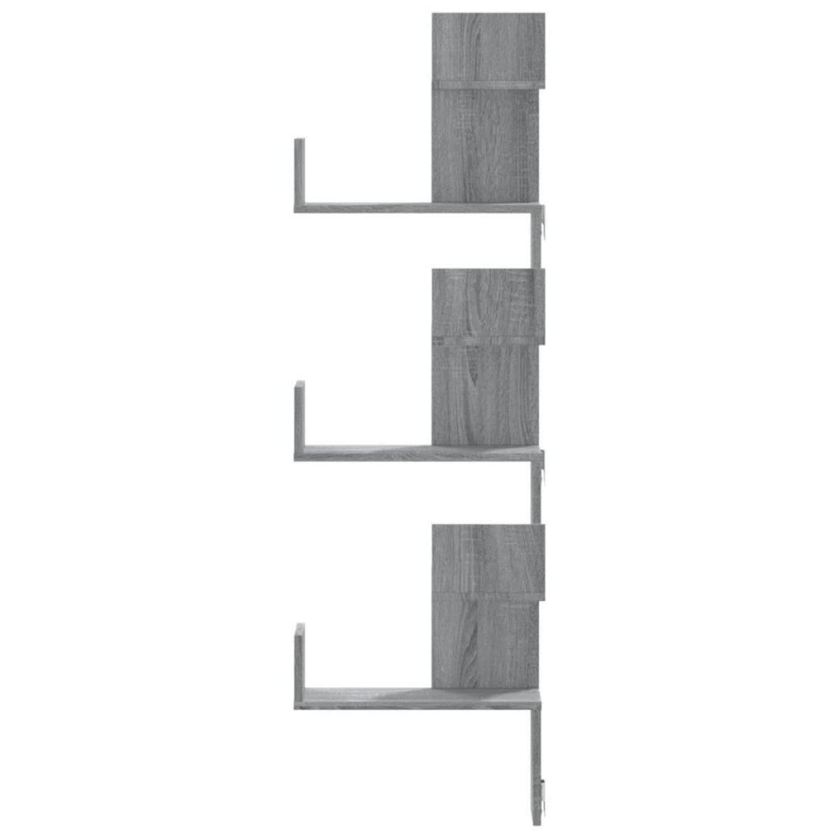 vidaXL Γωνιακή Ραφιέρα Τοίχου Γκρι Sonoma 45x45x147 εκ Επεξ. Ξύλο