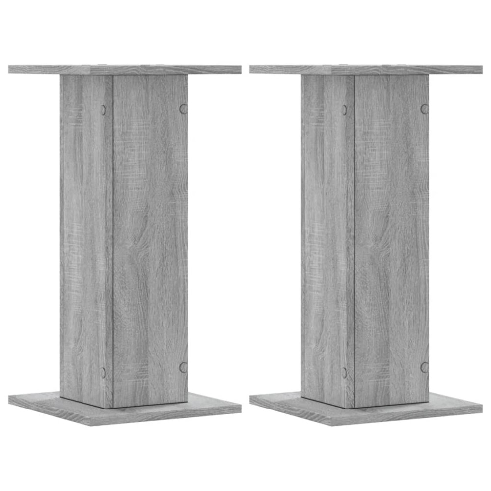 vidaXL Βάσεις Ηχείων 2 Τεμ. Γκρι Sonoma 30x30x60εκ. Επεξεργασμένο Ξύλο