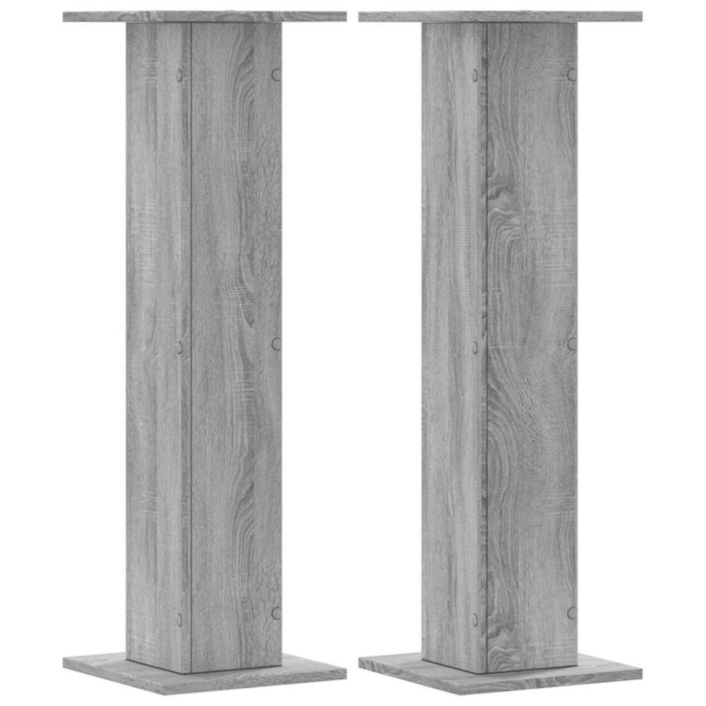 vidaXL Βάσεις Ηχείων 2 Τεμ. Γκρι Sonoma 30x30x95εκ. Επεξεργασμένο Ξύλο