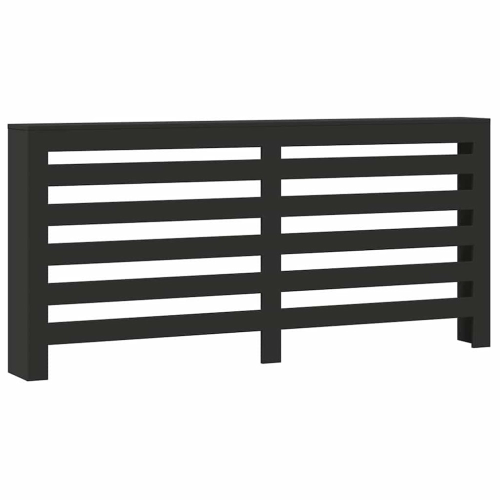 vidaXL Κάλυμμα Καλοριφέρ Μαύρο 175x20x82 εκ. από Επεξεργασμένο Ξύλο