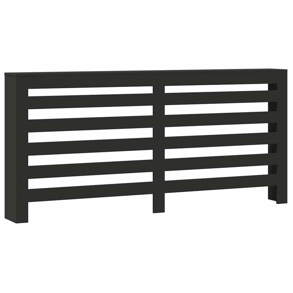 vidaXL Κάλυμμα Καλοριφέρ Μαύρο 175x20x82 εκ. από Επεξεργασμένο Ξύλο