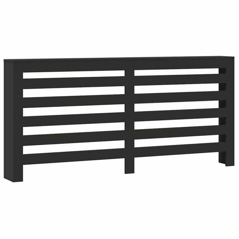 vidaXL Κάλυμμα Καλοριφέρ Μαύρο 175x20x82 εκ. από Επεξεργασμένο Ξύλο