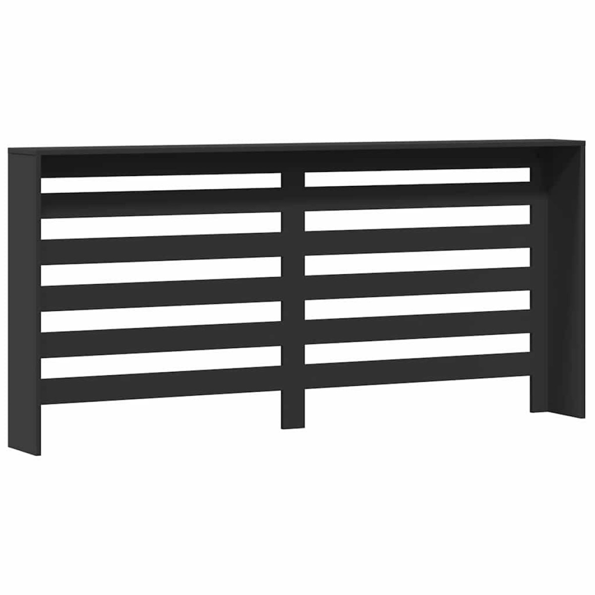 vidaXL Κάλυμμα Καλοριφέρ Μαύρο 175x20x82 εκ. από Επεξεργασμένο Ξύλο
