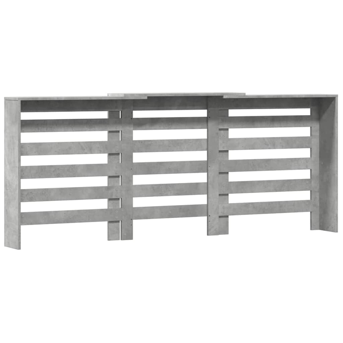 vidaXL Κάλυμμα Καλοριφέρ Γκρι Σκυροδέματος 205x21,5x83,5εκ. Επεξ. Ξύλο