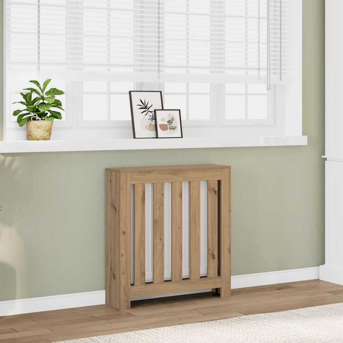 vidaXL Κάλυμμα Καλοριφέρ Αρτισιανή Δρυς 78x20x82 εκ Επεξεργασμένο Ξύλο