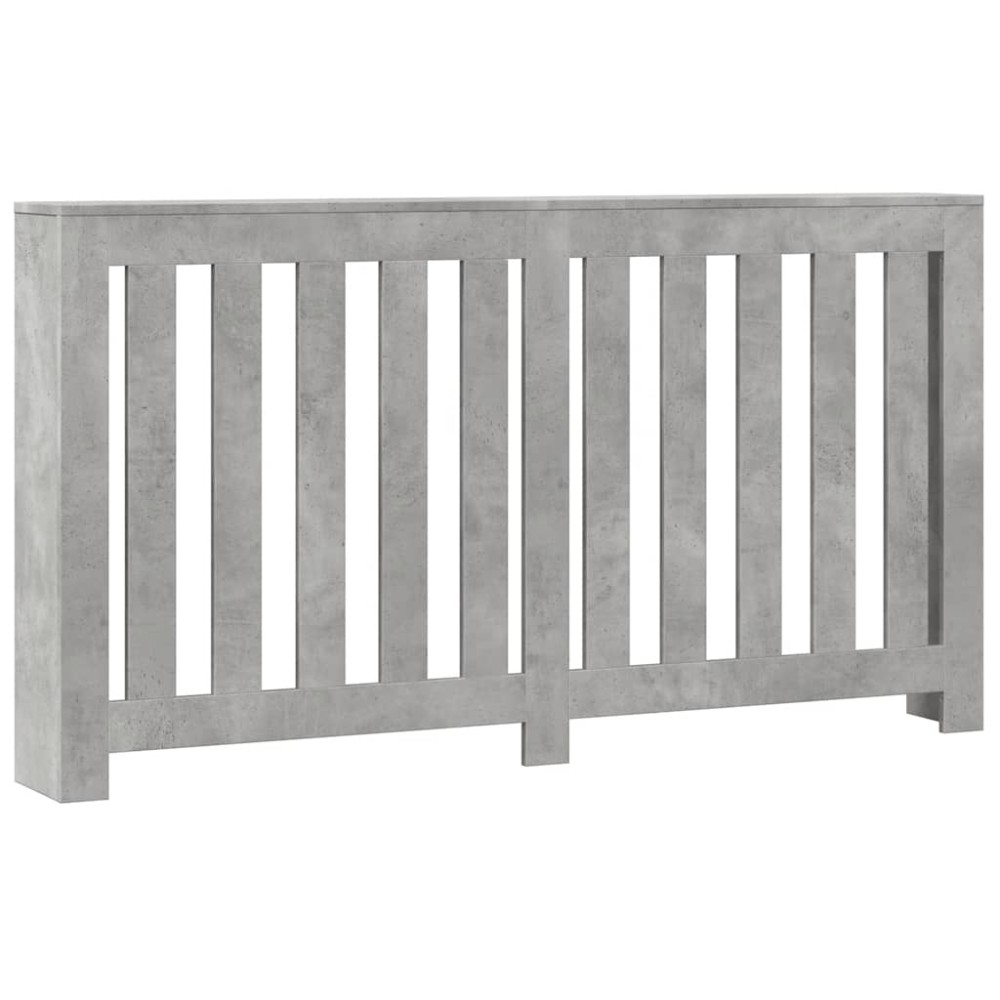 vidaXL Κάλυμμα Καλοριφέρ Γκρι Σκυροδέματος 149x20x82 εκ. Επεξ. Ξύλο