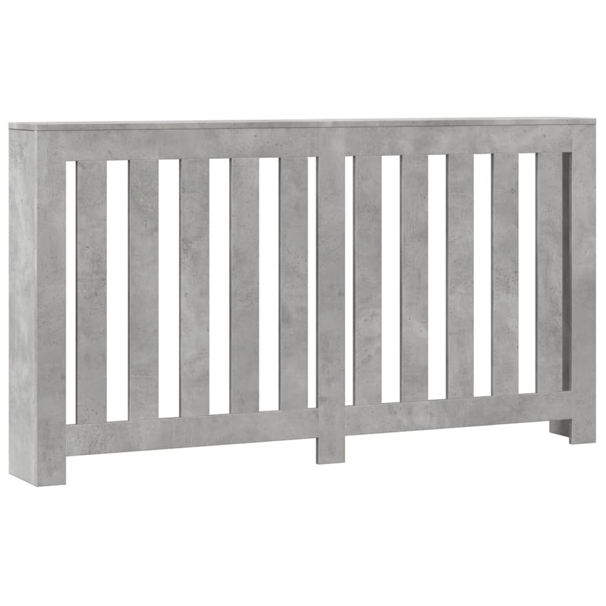 vidaXL Κάλυμμα Καλοριφέρ Γκρι Σκυροδέματος 149x20x82 εκ. Επεξ. Ξύλο